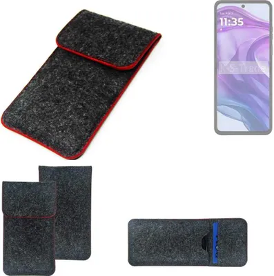 Produktbild von K-S-Trade Handy Schutz Hülle kompatibel mit Motorola Razr 50 Ultra Schutzhülle Handyhülle Filztasche Pouch Tasche Case Sleeve Filzhülle dunkelgrau