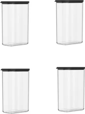 Produktbild von Mepal | Vorratsdosen Spar-Set Modula 2000 ml | Schwarz | perfekte Frische für trockene Lebensmittel | transparente Deckel | BPA frei | ideal für jede Küche