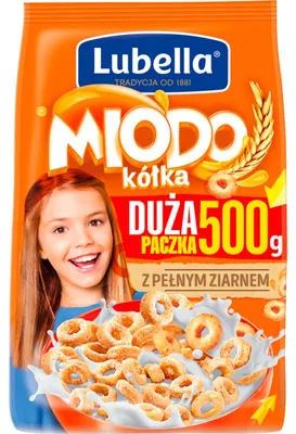Obrázok produktu pre Lubella Mlekołaki raňajkové cereálie s medom, 500 g