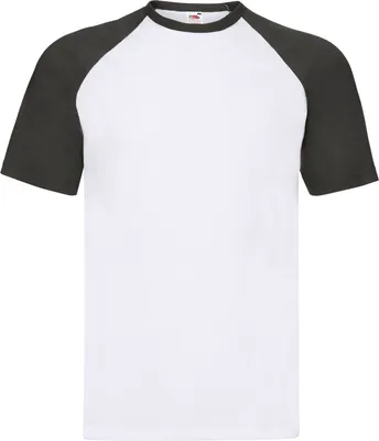 Immagine prodotto di Fruit of the Loom - T-Shirt für Herren/Damen Unisex - Baseball RW10174 (XXL) (Weiß/Schwarz)