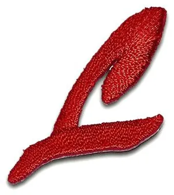 Produktbild von Buchstabe L 3.8x3.2cm: Alphabet Buchstaben Einzeln Auswählbar - Aufnäher, Bügelbild, Aufbügler, Applikationen, Patches, Flicken, Zum Aufbügeln