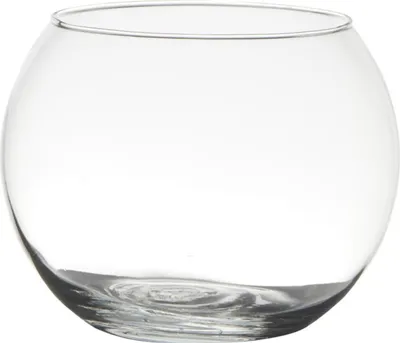 Produktbild von INNA-Glas Kerzen Kugelvase TOBI Earth aus Glas, klar, 13cm, Ø16cm - Kerzenglas
