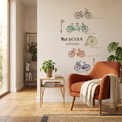 Produktbild von Fahrradkollektion Selbstklebende Wandaufkleber