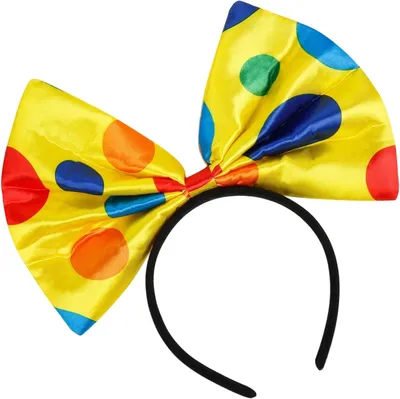 Imagen del producto de Diadema de payaso, de colores, con lazo, talla única, ideal para Halloween