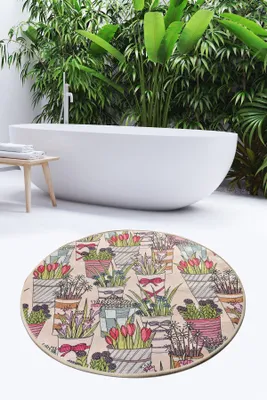 Produktbild von Mijolnir, Flowepot- CHL4250, Bunt, Badematten, 700 gr/m², 100% Samtstoff
