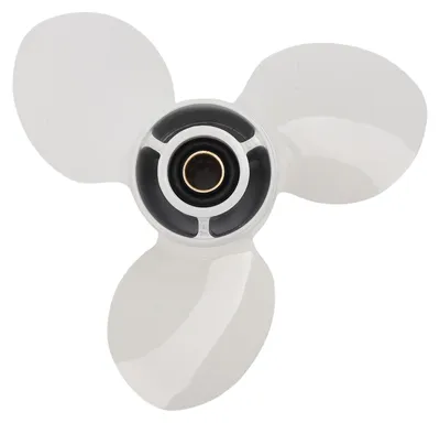 Image de Hélice hors-bord 9 1/4 x 10, 63 V, 45952, alliage d'aluminium, 3 pales, de rechange pour F9.9 15-20 CV, 8 dents