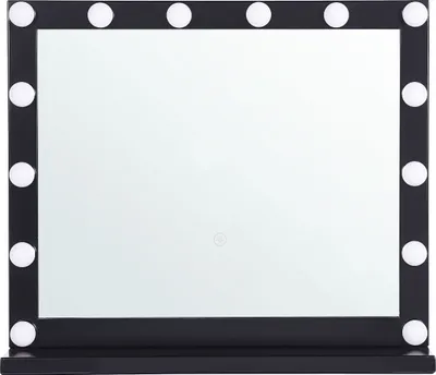 Produktbild von BELIANI Wandspiegel Schwarz Transparent 50 x 60 cm LED Beleuchtung Rechteckig Modern