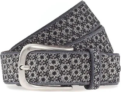 Produktbild von b.belt Tessa Gold Ledergürtel W95 Black / Silver