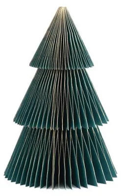Only Natural – Wabenpapier-Weihnachtsbaum – Grün – 20 cm – Ansicht 1