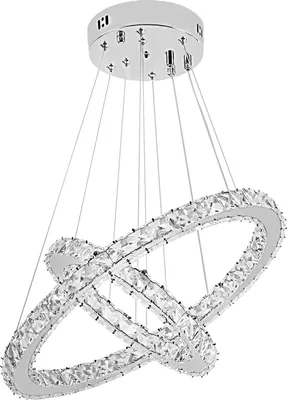 Produktbild von 48W Luxus Modernen Kristall Anhänger Kronleuchter Pendelleuchte Führte Deckenleuchte mit zwei Ring (48W Dimmbar) CEEDIR
