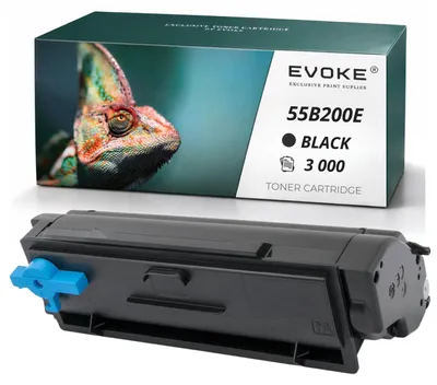 Image de Cartouche de toner compatible Evoke pour les imprimantes Lexmark 55B2000 et 55B200E, noire, rendement de 3000 pages, compatible avec les modèles MS331DN, MS431DW et MX431ADN, MS431DN