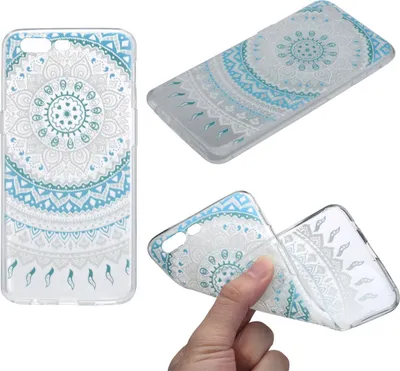 Produktbild von Henna Cover für OnePlus 5 Case Schutz Hülle Silikon Sonne Blau
