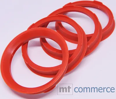 Produktbild von 4X Zentrierringe 67,0 x 57,1 mm rot Felgen Ringe Germany
