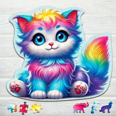 Produktbild von Wooden.City Fantasy Katze Holzpuzzle 75 Teile