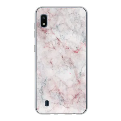 Produktbild von MuchoWow® Handyhülle Schutzhülle Hülle für Samsung Galaxy A10 Marmor - Rot - Naturstein Silikon Softcase Handy Hülle - Schutzhülle