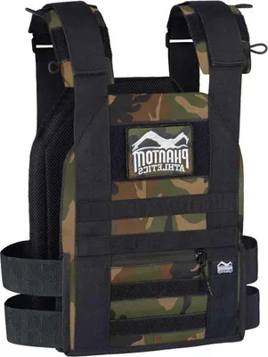 Imagen del producto de Chaleco de entrenamiento ajustable, camuflaje, 9 kg, con diferentes pesos, fácil de usar para entrenar