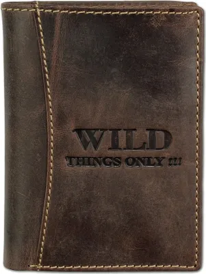 Produktbild von Wild Things Only Reißverschluss Druckknopf Portemonnaie braun Leder OPJ100N
