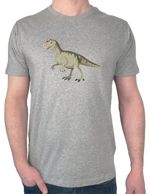 Produktbild von Huuraa Herren T-Shirt Allosaurus Dinosaurier 3XL Sport Grey Bio Baumwolle Fairtrade Herrenshirt Geschenkidee