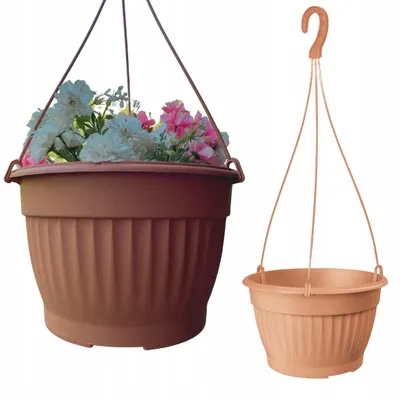Produktbild von DTU24 Hänge-Blumentopf Terrakotta-Optik 29cm Kunststoff