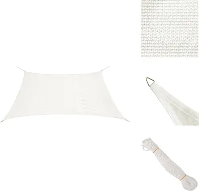Produktbild von vidaXL Sonnensegel HDPE Quadratisch 2 x 2 m Weiß -  Sonnenschirme & Sonnenschutze
