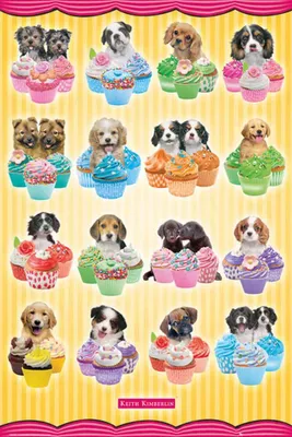 Produktbild von Kimberlin, Keith - Poster - Puppies Cupcakes