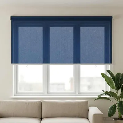 Immagine prodotto di Tenda a rullo da esterno con protezione UV al 90% - Blu - 140 x 140 cm