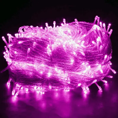 Produktbild von 20M 200 LED Lichterkette Rosa 8 Lichtmodi Party Garten Innen Deko Weihnachtsbeleuchtung