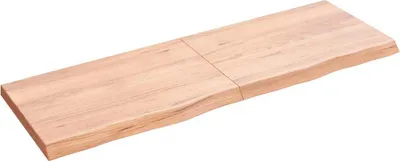 Obrázek produktu pro vidaXL Umyvadlová deska světle hnědá 120x40x(2-4) cm ošetřené masivní dřevo