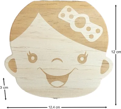 Produktbild von Milchzahndose Mädchen, Milchzahnbox, Zahnbox Holzbox, Geschenk Zahnfee