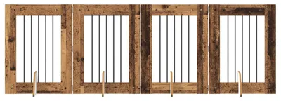 Produktbild von Hundetor mit Ständern 4 pcs Altholz 60 x 80 cm Holzwerkstoff