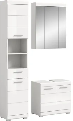 Image de Scout ensemble de meubles de salle de bains S84 blanc brillant, blanc.