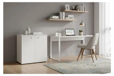 Produktbild von Aktenschrank Vandol mini weiß 74 cm hoch