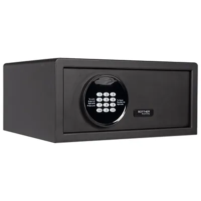 Obrázok produktu pre Rottner Aurora Lap hotelový sejf antracit so zjednoteným kľúčom | 	Elektronický zámok s núdzovým otváraním | 43 x 20 x 37 cm