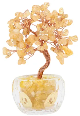 Immagine prodotto di Albero dei soldi Feng Shui, energia positiva, decorazione portafortuna, per ricchezza e fortuna, decorazione per la casa, giallo