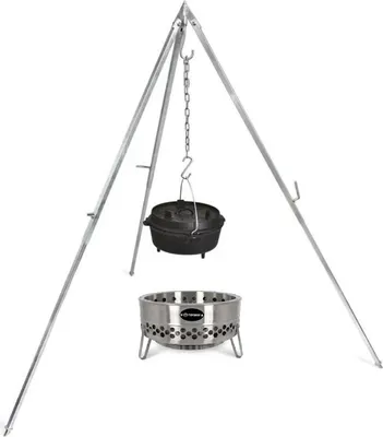 Produktbild von Petromax Feuerschale Tyropit Set inkl. Dreibein, Rost & Feuertopf ft9