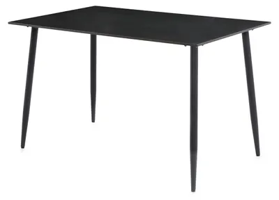 Produktbild von Esstisch MELVIN 2, rechteckig, schwarz, aus Keramik und Metall