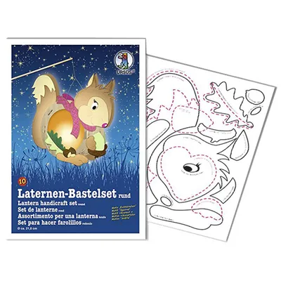 Produktbild von URSUS Laternen-Bastelset "Eichhörnchen"