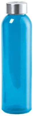 Produktbild von Wasserflasche/Getrankeflasche AQUAMAN - Glas - Blau - Edelstahlverschluss - 500ml