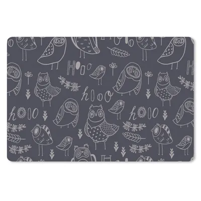 Produktbild von MuchoWow® Schreibtischunterlage Muster - Vogel - Eule 60x40 cm - XXL Mauspad - Großes Mauspad