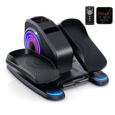 Immagine prodotto di COSTWAY trainer ellittico sotto la scrivania, trainer elettrico a pedali con monitor e telecomando, stepper, pedaliera da seduti