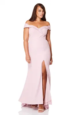 Produktbild von Jarlo London Damen Bella Bardot Maxikleid Kleid, Orignal Pink, 40