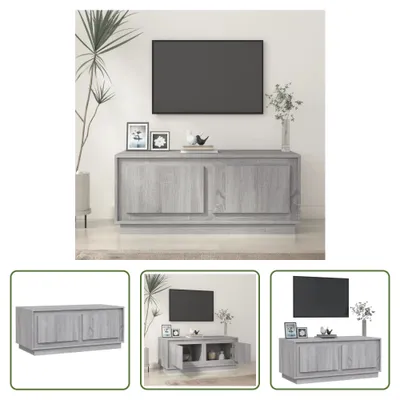 Produktbild von The Living Store Couchtisch Grau Sonoma 102x50x44 cm Holzwerkstoff