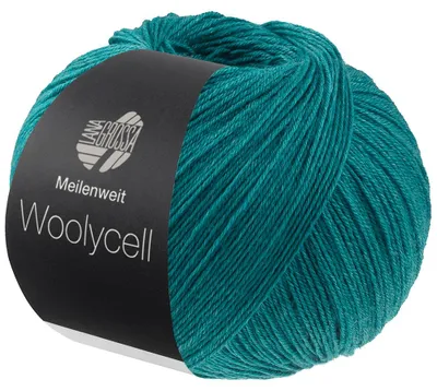 Produktbild von Lana Grossa Meilenweit 100 g WOOLYCELL 4-fach Sockengarn ohne Polyamidanteil 400 m Farbe 018 - Petrol