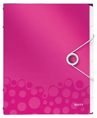Produktbild von Leitz Ordnungsmappe WOW 46340023 DIN A4 12Fächer PP pink
