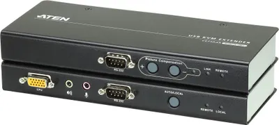 Obrázok produktu pre ATEN CE750A, Vysielač a prijímač, Kábel, 200 m, Cat5, 1920 x 1200 px, Tlačidlá