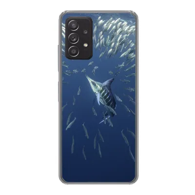 Produktbild von MuchoWow® Handyhülle Schutzhülle Hülle für Samsung Galaxy A33 5G Wasser - Sardinen - Tiere Silikon Softcase Handy Hülle - Kartenhalter