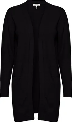 Produktbild von b.young BYNONINA Damen Lange Strickjacke Feinstrick Cardigan Longstrickjacke mit Eingrifftaschen Rippbündchen Relaxed fit