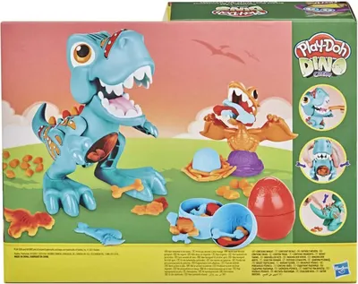 Image de Play-Doh F15045L0 Play-Doh Knete Tyrannosaurus farbsortiert 3 Farben je 70,0 g
