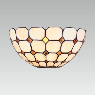 Productafbeelding van Wandlamp TIFFANY, 1x E14/40W, lengte: 300 mm, hoogte: 180 mm, antiekbruin, dimbaar