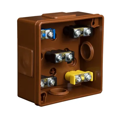 Obrázok produktu pre Hermetický n/t box so svorkami 1-4mm2 86x86x40mm IP55 hnedý VP 001-52 61.105